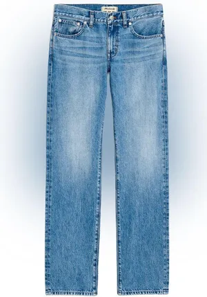 NWT 💙 Madewell 90s Low-Rise Straight Full Length Denim Jeans, Size 33, #N0652 thumbnail 3