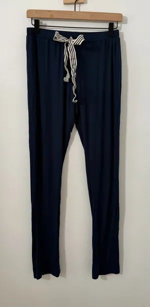 Lake Pajamas Navy Blue Lounge Pants Size XS Cozy Drawstring Bed Night thumbnail 1