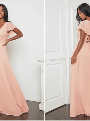 LULU's Chic Bridesmaid Prom Wedding Flowy Romantic Elegant Sexy Maxi Dress thumbnail 8