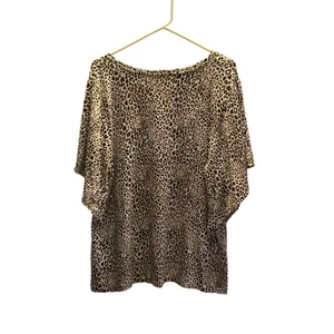 Chico’s animal print v-neck stretchy top XL casual business office thumbnail 3