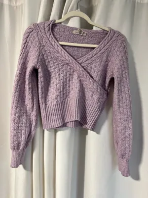 Happily Grey Purple Sweater Size M thumbnail 1