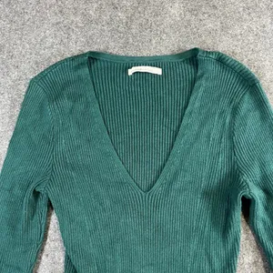Abercrombie & Fitch Green Ribbed Long‎ Sleeve V-Neck Bodysuit Large thumbnail 7