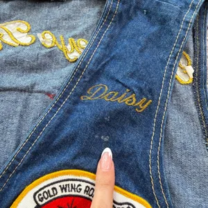 Vintage Dreamers Fashions GWRRA Denim Biker Vest Buckeye Travelers Small USA thumbnail 6