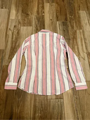 Wrangler Women's Retro Snap White Multicolor Strip Shirt thumbnail 4