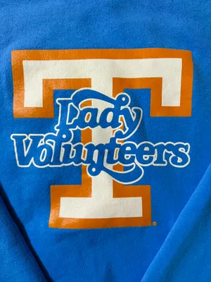 Champion University of Tennessee Lady Volunteers sweatshirt in a vibrant blue. thumbnail 2