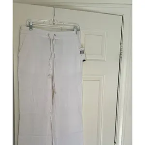 Chelsea & Theodore Womens Linen Pants Color Cloud White Size Small New Sku 1028 thumbnail 4