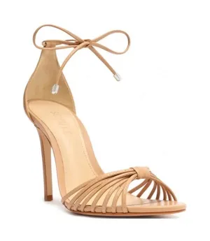 Schutz Yanna Honey Beige Nappa Leather Tie-Strap Sandals size 5B thumbnail 1