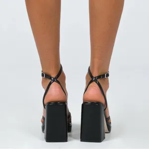Princess Polly Cammie Strappy Heel in Black Women's Shoe Size 8 thumbnail 3