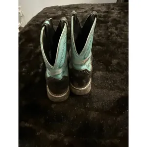 Justin Boots Aqua Cowboy Boots Leather Gypsy Cowgirl Western Gemma Ankle Height 6.5 B thumbnail 3