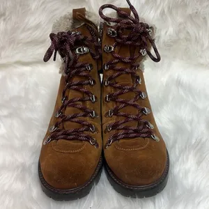 Sam Edelman Brown Tenlee Suede‎ Sherpa Hiker Winter Boots Size 8 B61 thumbnail 4