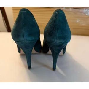 Madewell The Mira‎ Suede Point Toe 4" Heels in Green Size 10 thumbnail 7