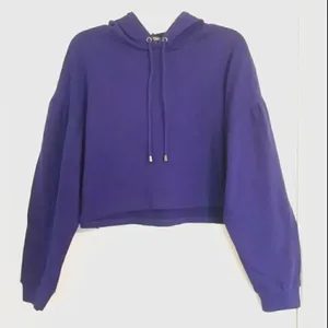 Wild Fable Purple Drop Shoulder Cropped Hoodie thumbnail 2