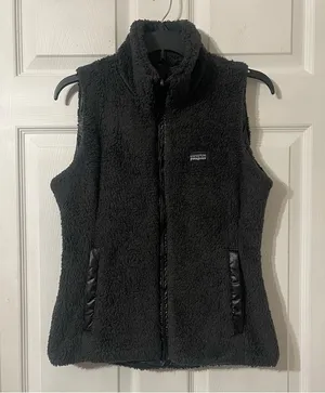 Patagonia Los Gatos Vest- Fleece Zip Up Dark Grey Charcoal Women’s Small thumbnail 3