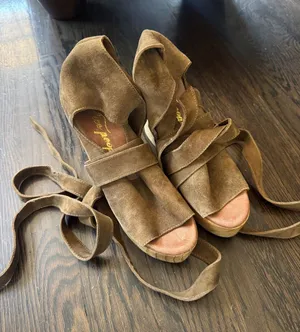 Free People touch the sky wrap clog thumbnail 1