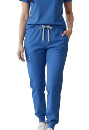 FIGS Jogger Pants Pull On Scrubs Zip Cargo Pocket Blue Women’s Size Medium thumbnail 1