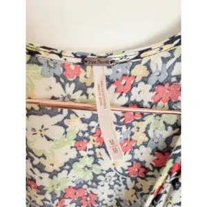 Free People Jumpsuit Womens XS Multicolor Floral Flutter‎ Sleeve Boho Jumpsuit thumbnail 9