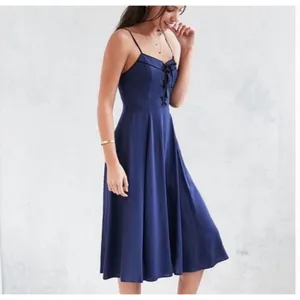 ✨COOPERATIVE GEORGIA MAY BLUE Lace Up Sz 4 DRESS✨ thumbnail 2
