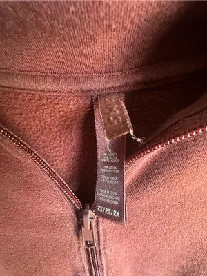 48. Skims cotton fleece quarter zip pullover sz 2x thumbnail 3