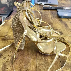 Women’s ankle high heels Glitter 5.5 thumbnail 3