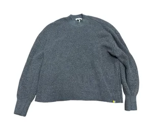 Vuori Womens Merino Wool Blend Mock Neck Ribbed Sweater Charcoal Gray Small thumbnail 1