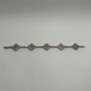 Fragrant Jewels Moissanite Clover Tennis Bracelet VVS1 Silver New Insane Quality 8 Inch 3mm thumbnail 3