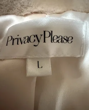 NWT Privacy Please Maggie Faux fur Coat in Rose Tan thumbnail 4