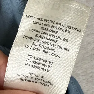Babaton Contour Squareneck Bodysuit Slate Blue Thong 107351 Size L thumbnail 5