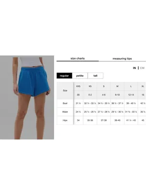 New Athleta M Airy Cotton Terry Shortie Blue Breaker Medium Regular thumbnail 6