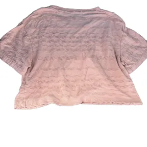 Madewell Womens Top Size M Light Pink Short Sleeve Textured Pattern Casual‎ Chic thumbnail 2