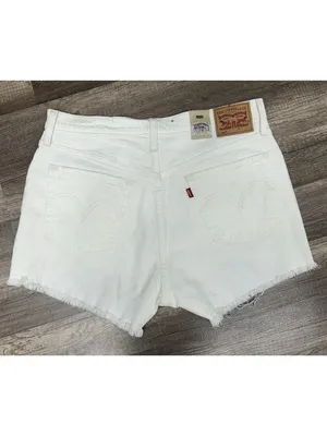 NWT LEVI’S 501 Denim Cutoff Jean Shorts Women’s Size 32 Off-White Button-fly thumbnail 2