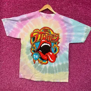 The Rolling Stones Hot Lips Shining Star 72 Band Tie Dye XL thumbnail 3