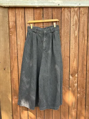 Vintage Darkwash Extra Wide Leg Jean Trouser thumbnail 2