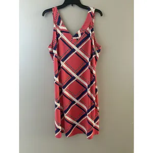J McLaughlin Dress Womens XL Pink Catalina Cloth Nautical Ropes Old Money Luxury thumbnail 14