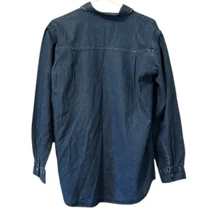 Keren Hart Denim Shirt Women‎ Size Small Embroidered Long Sleeve Safari Read thumbnail 2