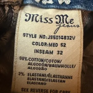 Miss Me Jeans Size 27 Low Rise Bootcut J55014B32Y Y2K Western Flap Pocket thumbnail 6