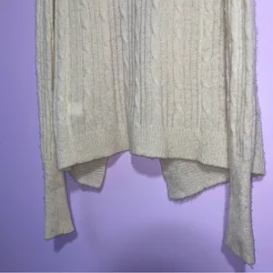 Abercrombie & Fitch Y2K Cable Knit Cardigan Women S Shawl Collar Preppy Coastal thumbnail 8