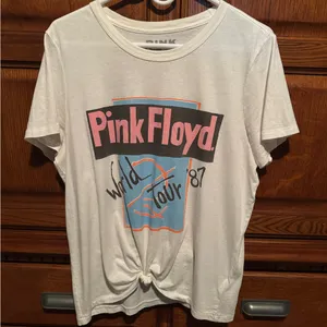 Lucky Brand White Short Sleeve Graphic Tee with Pink and Blue Print thumbnail 2