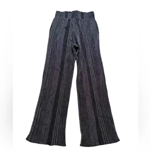 👖 Blue Rain Striped Black‎ Gray Wide Leg Pants Small Lightweight ✨ thumbnail 2