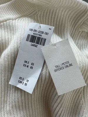 NEW Abercrombie & Fitch Size Large Cream Ribbed Knit Long-Sleeve Dress Boho NWT thumbnail 3