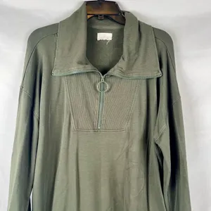 Lou & Grey Signaturesoft Quarter Zip Sweatshirt Olive Army Green XL thumbnail 2