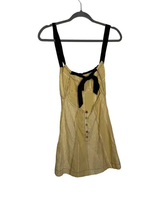 We The Free 🌼 Free People Sailor Mini Dress XS Plaid Tie Back Sleeveless‎ 🌼 thumbnail 6