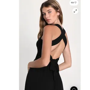 Lulus Trendy Aesthetic Black Smocked Tie Back Wide Leg Jumpsuit thumbnail 4