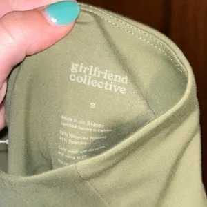 Girlfriend Collective High Waisted Olive Green Leggings Workout Gym thumbnail 3