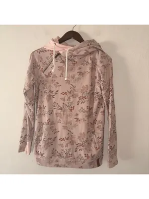 Ampersand Avenue Lovely Heart Floral Side-Zip Hoodie - Size Medium thumbnail 3