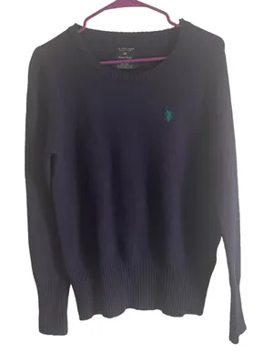 U.S. Polo ASSN Men's Size Large‎ Navy Blue Pullover Crew neck Sweater thumbnail 1