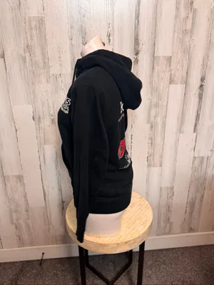 Lulus Bait Shack Fort Lauderdale Beach Full Zip Hoodie Sweatshirt Black Small thumbnail 5