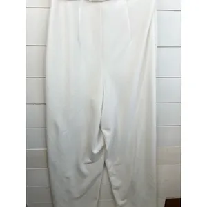 LOVE X DESIGN Jumpsuit Womens Size M White One Shoulder Wide Leg Draped Top thumbnail 8
