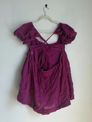 Free People Angele Mini Dress Magenta thumbnail 4