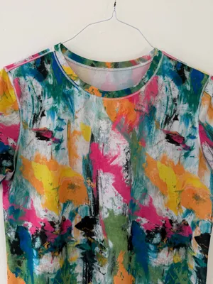Lululemon High-Neck Running and Training T-Shirt in No Limits White Multi Medium thumbnail 15
