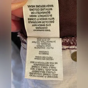 Free People Women’s Burgundy Corduroy Velvet Skinny Straight Leg Pants Size‎ 28 thumbnail 11